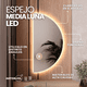 thumbnail image 4 of Espejo Led Luz Cálida Media Luna 25 X 55 cm Minimalista Decoración Hogar, 4 of 6