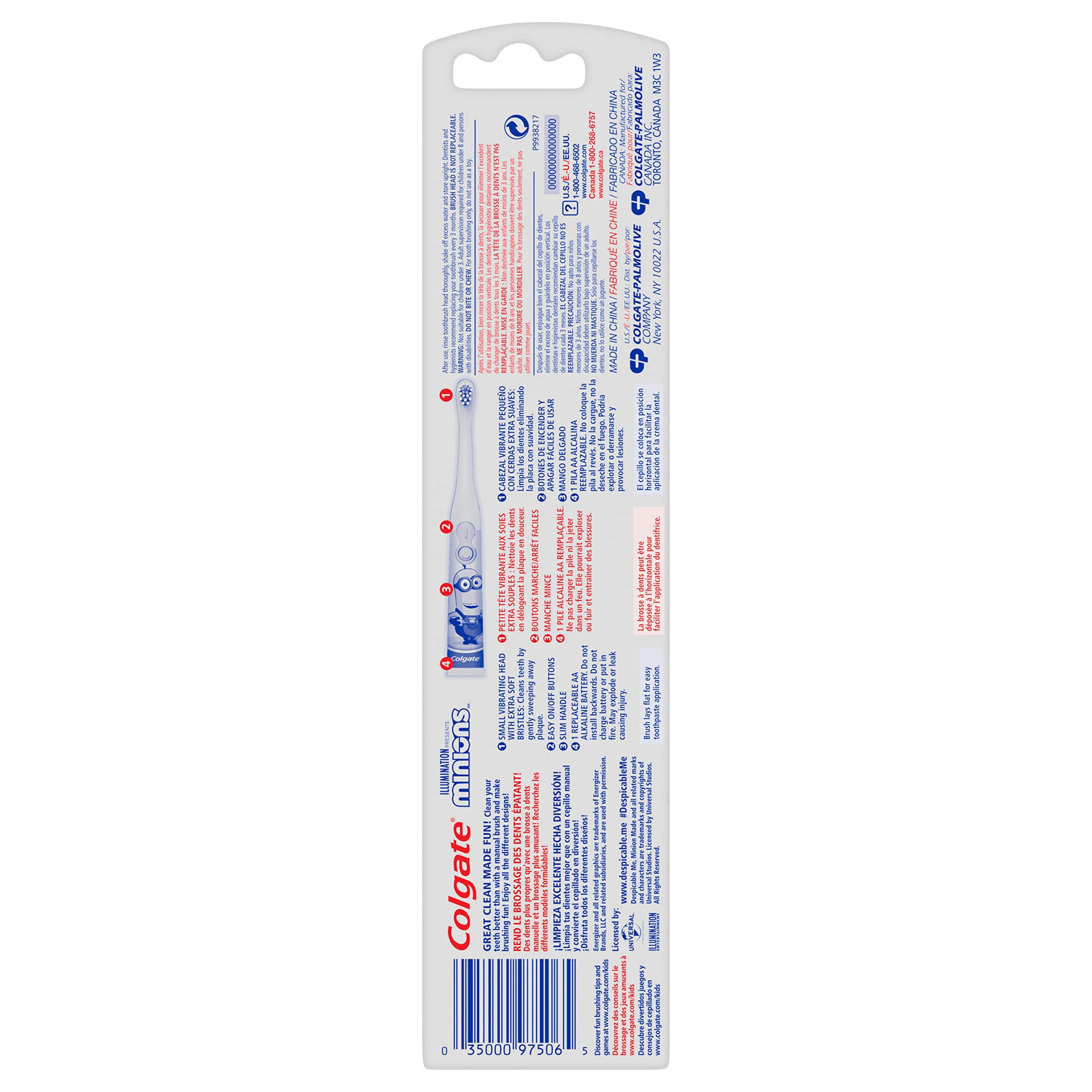 Colgate Kids Battery Powered Toothbrush, Minions (Pack of 16)