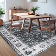 thumbnail image 3 of Wellber Vintage Area Rug for Bedroom,Soft Rugs for Living Room Nursery Carpet Home Decor,4'x6',Black, 3 of 5