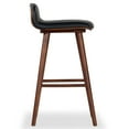 thumbnail image 4 of Safavieh Tazmyn Wood and Leather Counterstool in Black / Walnut, 4 of 13