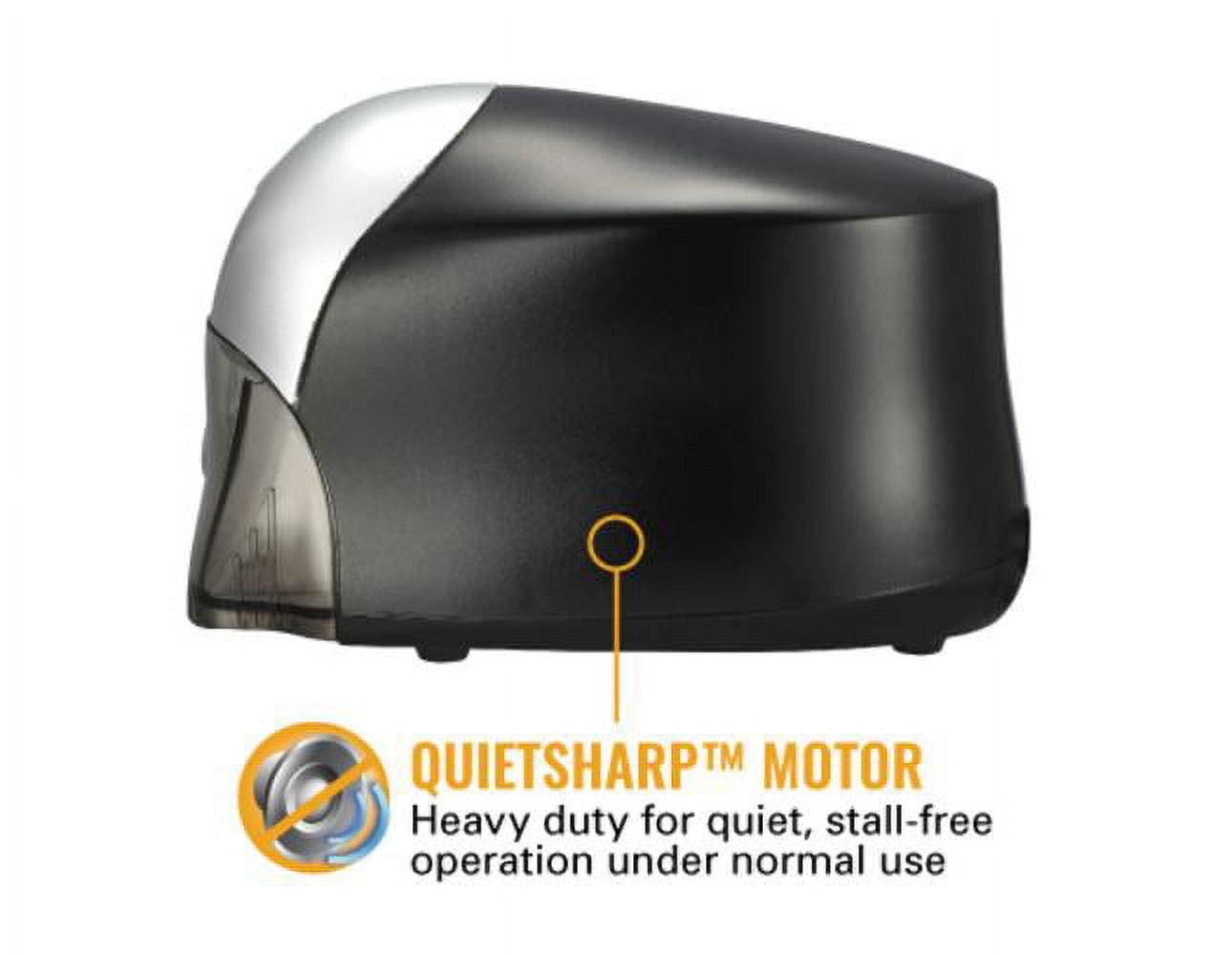 Bostitch Office QuietSharp Executive Heavy Duty Electric Pencil Sharpener for 65% Faster Sharpening and 6x Longer Cutter Life, Tamper-proof Switch When Removing Savings Tray