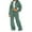 Army Green, variant on CIENVNSTG Women 2 Piece Set Fall Clothes Outfits Zipper Hooded Sweatshirt Set High Waist Ladies Sweatpants Set Streetwear Hot Pink M