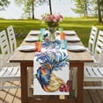 thumbnail image 4 of Watercolor Rooster 60 Inch Table Runner, Vintage Animals Pastoral Farmhouse Dresser Scarf Cotton & Linen Tablerunner for Dining/Kitchen Island/Holiday Party Décor 13" x 60", 4 of 9