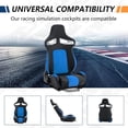 thumbnail image 7 of Universal Racing Seat with Adjustable Backet, Bucket Seat with Double Lock Slide for Universal Racing Simulator Cockpits, PU Leather (Black+Blue), 7 of 7