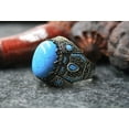 thumbnail image 4 of Roarsilver Turquoise Elegance: 925 Sterling Silver Ring featuring a Natural Gemstone | 14, 4 of 5