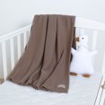 thumbnail image 4 of YIXPOH Organic Ribbed Baby Swaddle Blanket - 100% Soft Cotton Knit for Boys Girls Stroller Cuddle Blanket for Newborns Apricot, 4 of 8