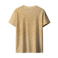 thumbnail image 7 of Men's Leopard Pattern T Shirts Crewneck Short Sleeve Stretch Pullover Casual Workout Athletic Undershirts, 7 of 7