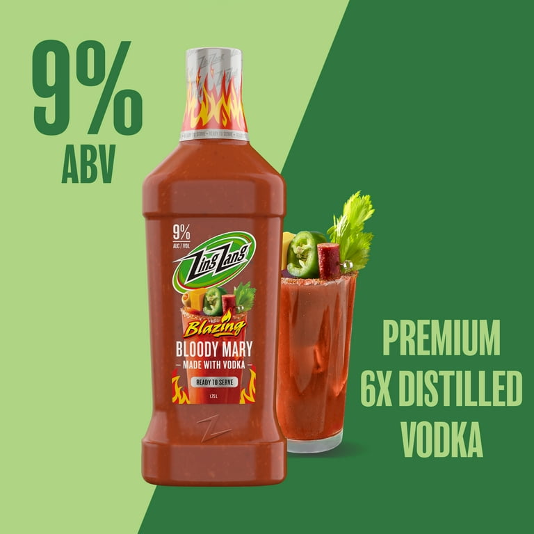 Zing Zang Blazing Bloody Mary with Vodka, Ready-to-Serve Zing Zang Blazing Bloody Mary with Vodka, Ready-to-Serve