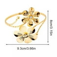 thumbnail image 3 of K-KED Women Upper Arm Cuff Flower Butterfly Armlet Armband Adjustable Delicate Jewelry Bracelet-Butterfly Gold, 3 of 9