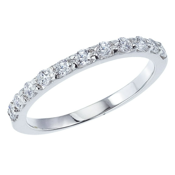 14K White Gold .55 ct Diamond Band Ring