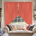thumbnail image 4 of Swag Curtain Valances Coral Red Swag Valances for Kitchen Windows Gradient Gradual Color Short Topper Curtains Valance Tier Pair for Kitchen Bedroom Living Room Bathroom 28"x36", 4 of 8