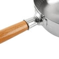 thumbnail image 4 of Stainless Steel Saucepan with Glass Lid, 2 Quart Yukihira Sauce Pan with Wood Handle, Traditional Japanese Snow Pan Pot with Two Side Spouts for Cooking, Noodles, Soups, Hot Milk, 8", 4 of 9