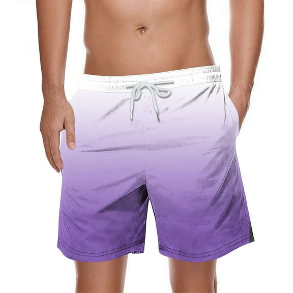 yillto Mens Beach Shorts Elastic Waist Drawstring Loose Causal Lightweight Summer Shorts with Pockets