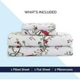 thumbnail image 3 of Elegant Comfort 4-Piece Flannel Sheet Set Deep Pocket Fitted Sheet, Flannel Sheets - King, Cardinal, 3 of 5