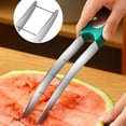 thumbnail image 3 of UDIYO Watermelon Cutter Slicer, Stainless Steel Watermelon Cube Cutter, Safe Watermelon Knife, Fruit Knives Melon Cutter for Kitchen Gadget, 3 of 8