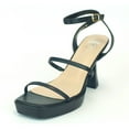 thumbnail image 6 of Ferwind Women's Sandals Chunky High Heels Platform Buckle Straps Female Adult Black  9, 6 of 8