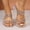 Gold, variant on Women's Rhinestone Slide Sandals Transparent Block Heel Non-Slip Comfortable Summer Party Silver 6