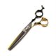 thumbnail image 2 of Juego de tijeras profesionales para cortar el cabello de 6 pulgadas con tijeras de entresacar para peluquería y barbería, acero 440C., 2 of 5