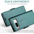 thumbnail image 3 of Flip Wallet Case for Google Pixel 8a, with RFID Blocking Credit Card Slot Kickstand Magnetic Closure Protective Phone Cover Women Men for Google Pixel 8a (Green), 3 of 9
