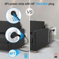 thumbnail image 3 of Escritorio Power Strip IECOPOWER 7 en 1, negro, con 4 enchufes, 3 USB, 3 of 7