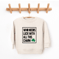 thumbnail image 2 of Bump and Beyond Designs St. Patrick's Day Sweatshirt, Who Needs Luck With All This Charm (Natural 3T), 2 of 4