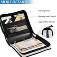 thumbnail image 3 of FORMRS Zipper Binder with Shoulder Strap 1.5-inch Ring 500 Sheet Capacity File Bag, Colorful Skeleton, 3 of 5