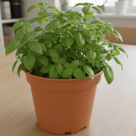 Basil Plants, Sweet Basil Plants Live, Fragrant Herb Plants 4 to 7 inches Tall in 4 inch Pot for Planting