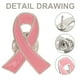 thumbnail image 4 of 30 UNIDS Pink Ribbon Badge Broche Creativo Iron Lapel Delicado Badge Broche para Mujeres Lady Girls Madam Pink, 4 of 6