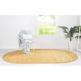 thumbnail image 3 of Unique Loom 3151623 5 x 8 ft. Geometric Trellis Frieze Oval Rug, Yellow, 3 of 10