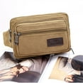 thumbnail image 6 of Men Canvas Travel Belt Shoulder Backpack Fanny Pack Messenger Bag Crossbody Bags DARK BLUE, 6 of 8