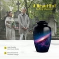 thumbnail image 3 of MUKTIVE Galaxy Funeral Urn for Human Ashes Adult Mom & Dad, Memorial Large Decorative Urns for Couple Ashes, Cremation Urns, Black Burial Urn for Male & Female, 10 Inch, 3 of 7