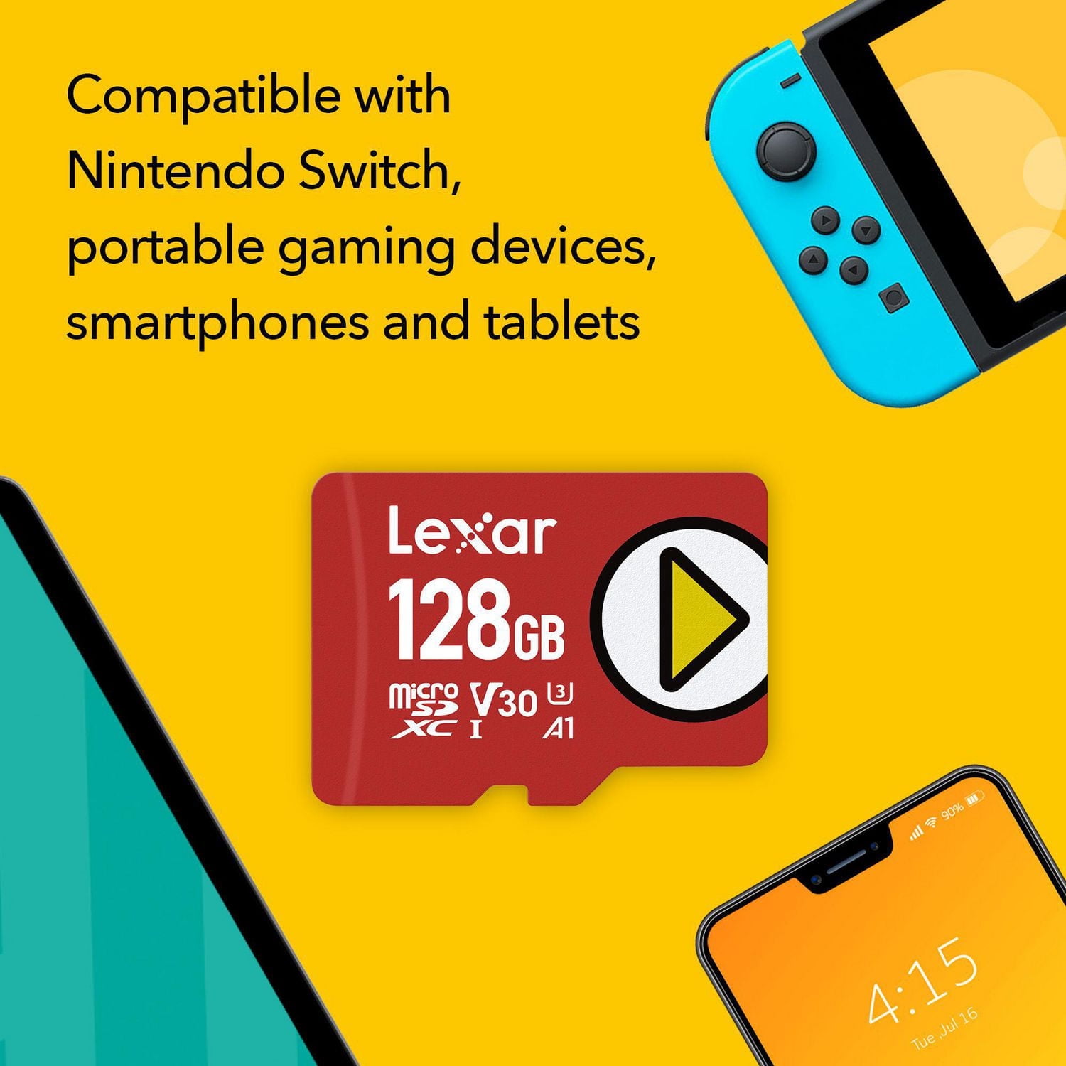 Lexar Play 128GB MicroSDXC Digital Memory Card, Micro SDXC Digital Memory
