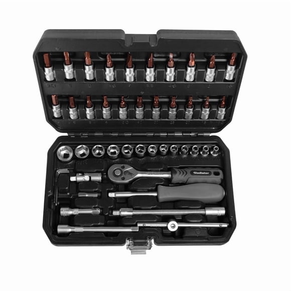 Juego Herramientas 46 Pzas Matraca Dados Puntas Torx