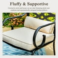 thumbnail image 3 of Sophia&William Steel Patio Swivel Dining Chairs Set of 4 All-weather Outdoor Chairs with Beige Cushion and Pillow, 3 of 7