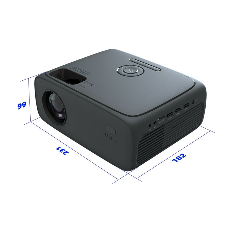 onn. 720P HD LCD Home Theater Projector with 6' HDMI Cable, Black