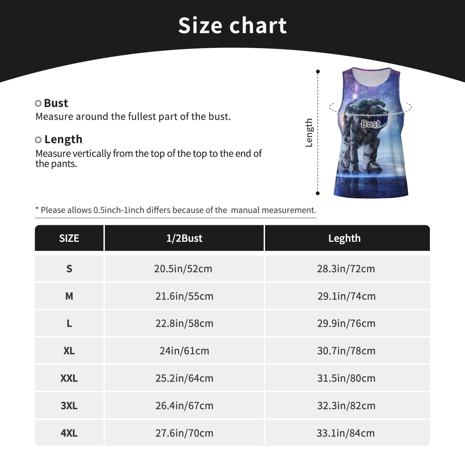 Gukieu Astronauts Start Running Print Men's Quick Dry Fitness Vest, Round Neck Sleeveless Fitness Bodybuilding Top-4X-Large