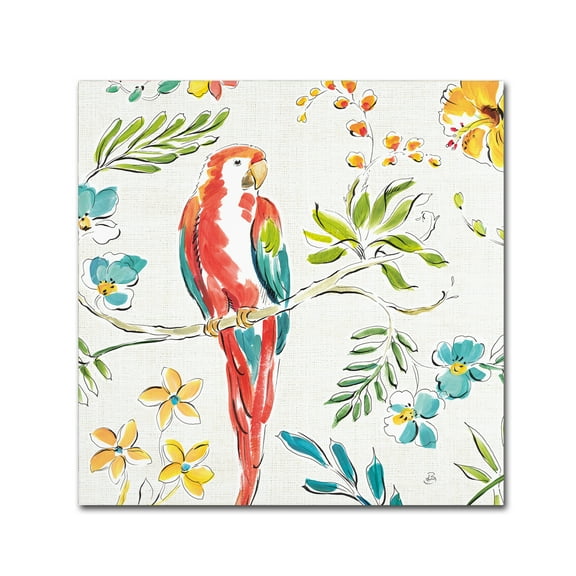 Trademark Fine Art 'Tropical Oasis III White' Canvas Art by Daphne Brissonnet