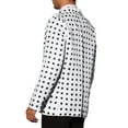 thumbnail image 3 of INSPIRE CHIC Polka Dots Blazers for Men's Slim Fit One Button Business Sport Coats M White, 3 of 6