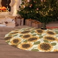 thumbnail image 6 of Sikiie Autumn Sunflowers 30-48 inches {designName} Print Christmas Tree Skirt Snowman Xmas Tree Skirt with Edge Christmas Decorations for Holiday Party36", 6 of 7