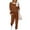 Brown, variant on Sweatsuits Womens 2pcs Sets Jogger Set Casual 2 Piece Outfit Striped Sweatshirts Long Tracksuits