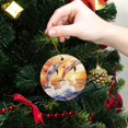thumbnail image 6 of Funny Christmas Ornament,Funny Christmas Ornament,,Xmas Round Ceramic Pendant, 6 of 6