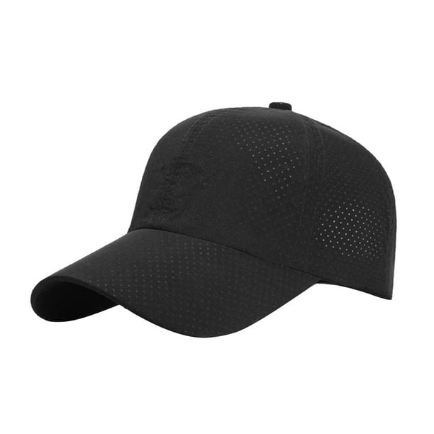 Gorra de béisbol con visera de verano para hombre, a prueba de sol, para viajes al aire libre (negra)