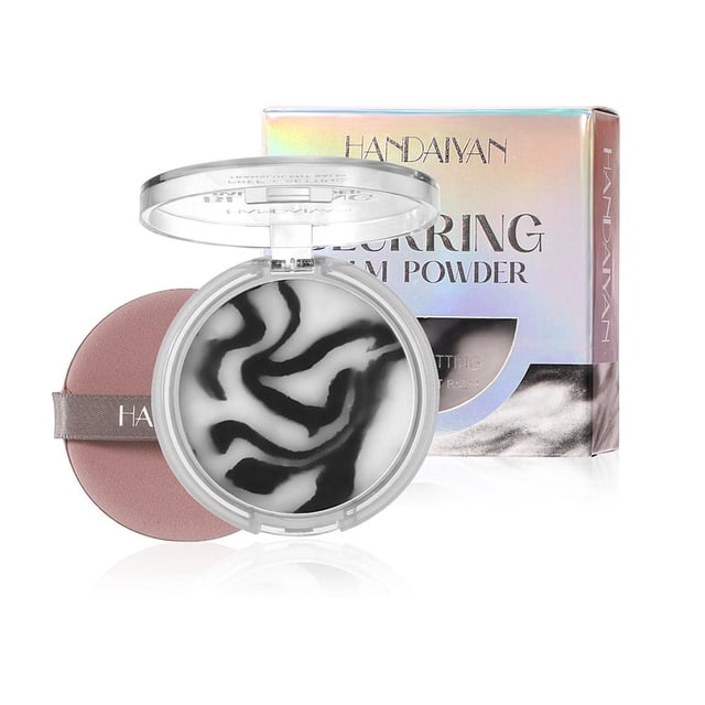 Oil Control Pressed Powder, Long-Lasting Setting Makeup, Lightweight Face Concealer, Natural Finish Cosmetic for All Skin Tones, Beginner Friendly