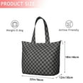 thumbnail image 4 of Gray and Black Checkerboard Pattern Travel Tote Bags for Women Carry On,Large Weekender Bags for Women Travel,Multi Functional Duffle Bag for Work,Shopping,Sports, 4 of 5