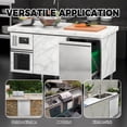 thumbnail image 4 of Wemily Built-in Single Outdoor Kitchen Trash Drawer 15.9" W X 17.9" H X 22.1" D Pull-Out Stainless Steel Outdoor Kitchen Cabinets, Outdoor Kitchen Trash Drawer Storage for Propane Tank or BBQ Island, 4 of 9