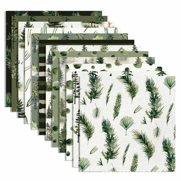 Naiovety Papel de fondo para hacer tarjetas Manual de animales del bosque navideño Papel Bosque acuático navideño Kits de decoración para fiestas