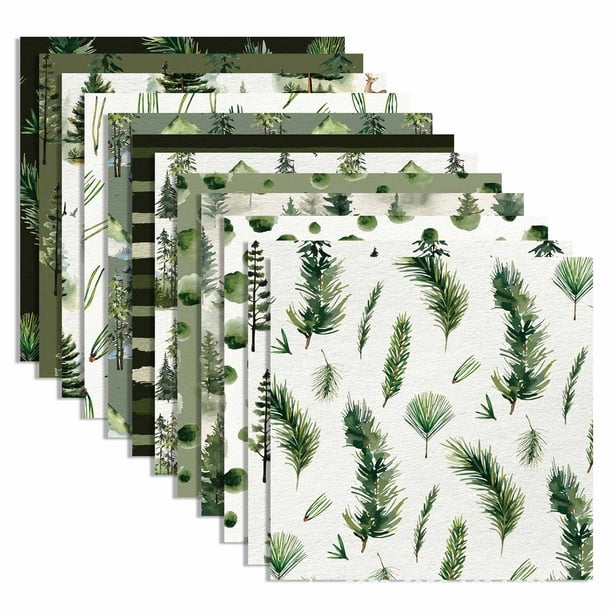 Bewildely Papel de fondo para hacer tarjetas Manual de animales del bosque navideño Papel para scrapbooking Kits de decoración para fiestas