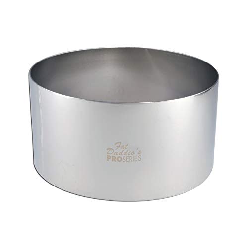 Fat Daddio's Stainless Steel Round Cake and Pastry Ring 6 Inch x 3 Inch