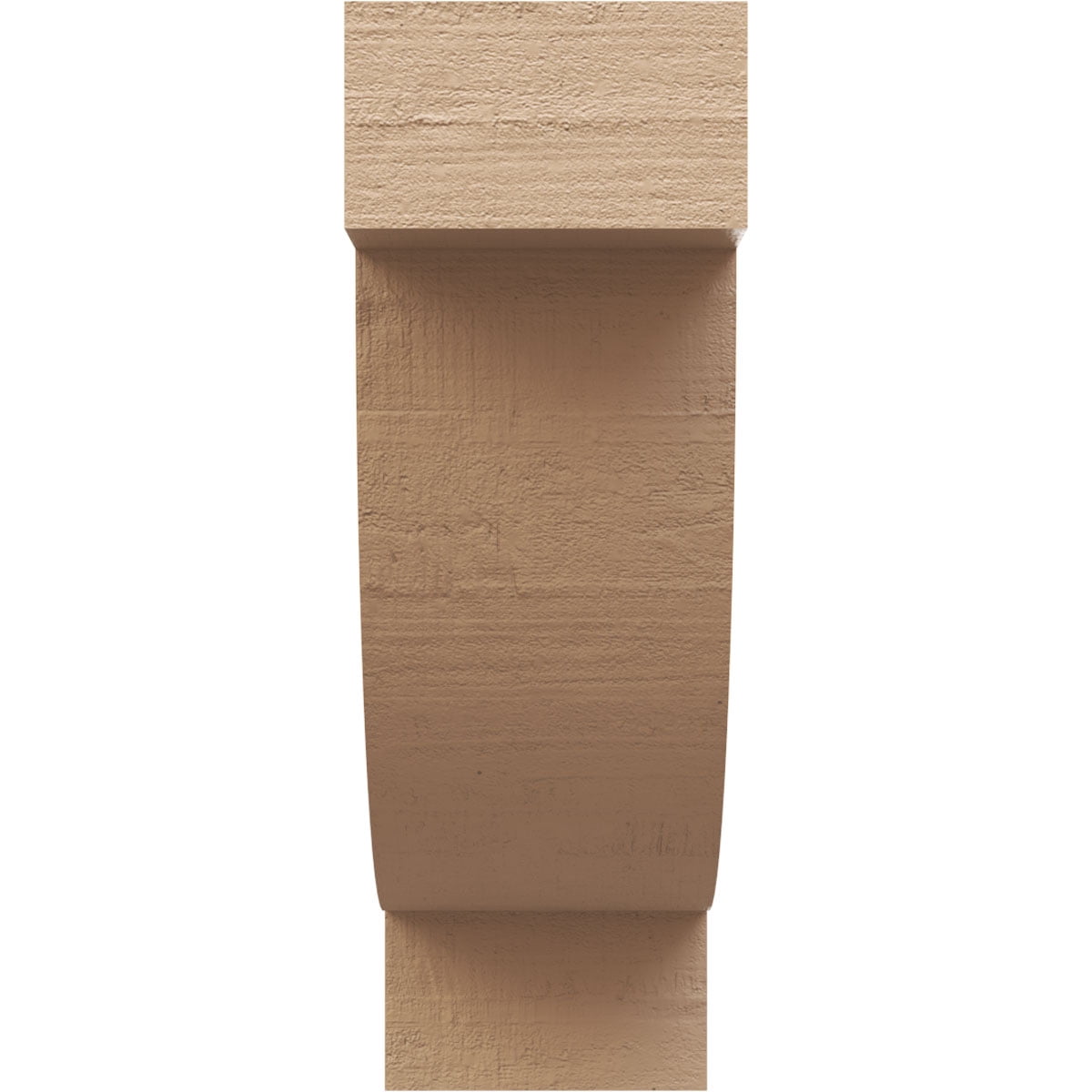 4"W x 8"D x 12"H Classic Alpine Rough Cedar Woodgrain TimberThane Corbel, Primed Tan