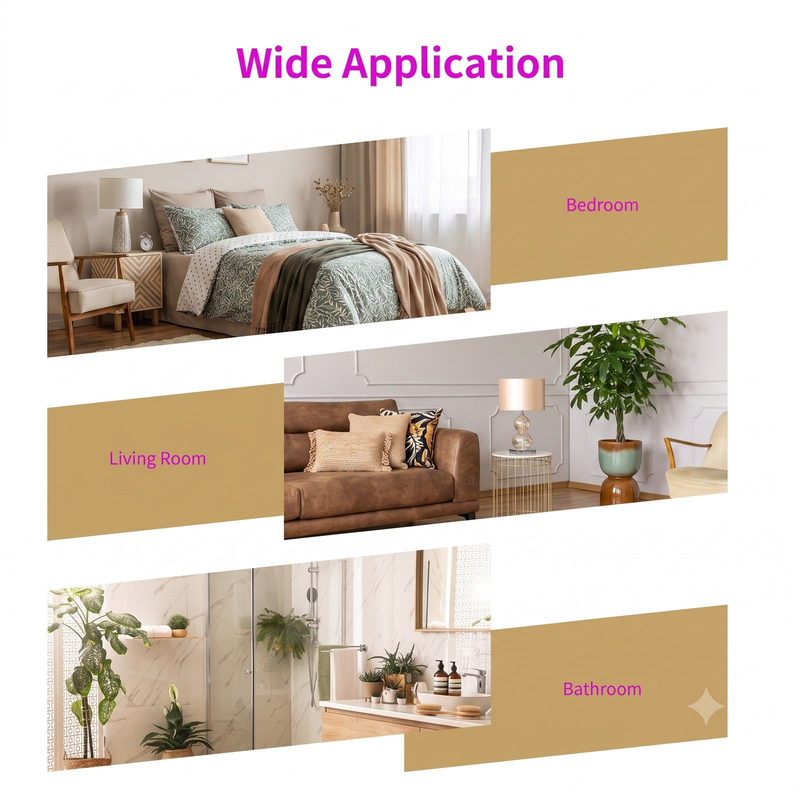 ALPULON 32 x 20 Inch Metal Frame Rectangle Wall Mirror, Wall-Mounted Bathroom Vanity Mirror with Explosion-Proof HD Glass for Entryway Living Room Bedroom Hallway, Gold